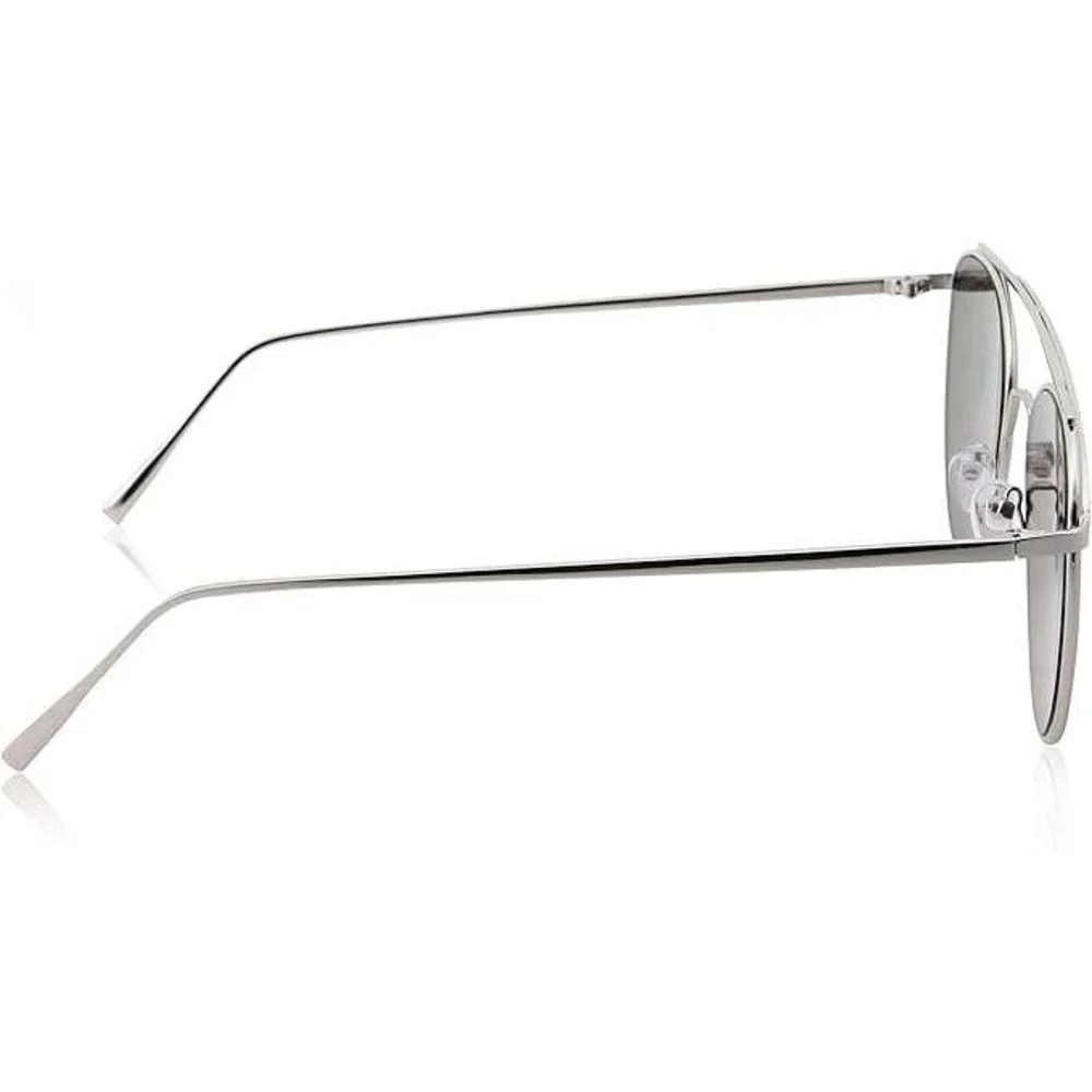 Sunglasses Oversized Silver Mirror Lentes Gafas De Sol Mujeres Humbres Nuevo New
